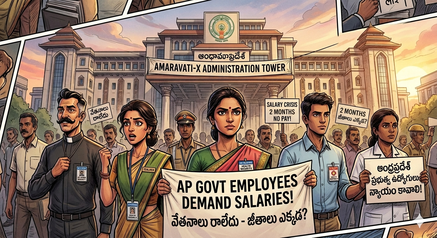 AP Govt Non Payment of Salaries to Contract Workers