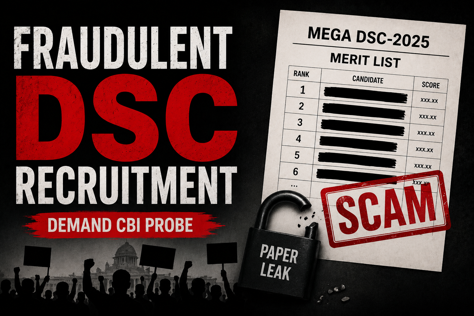 Youth erupt in protest over “Fraudulent DSC recruitment”