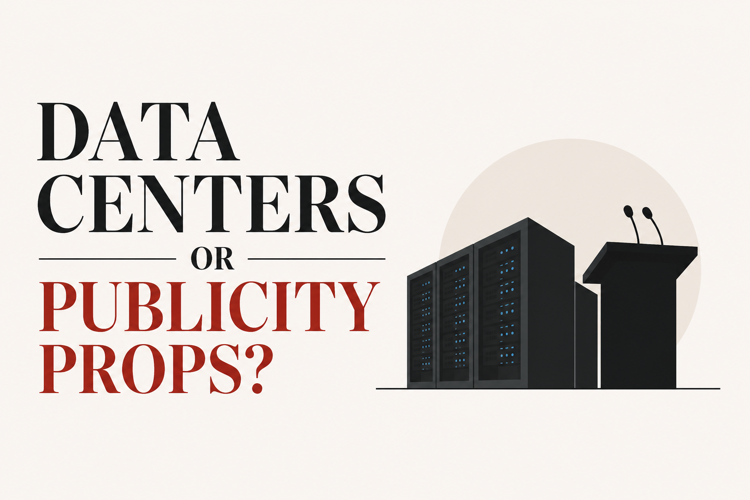 Data Centres or Publicity Props