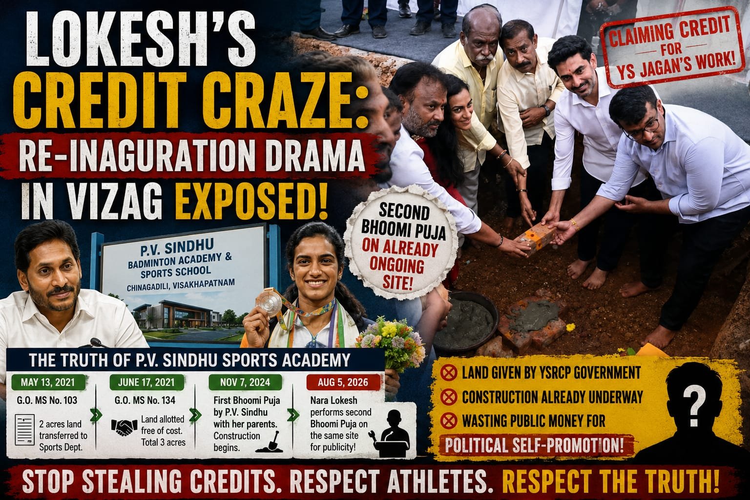Lokesh’s Credit Craze: The Re-Inauguration Drama in Vizag