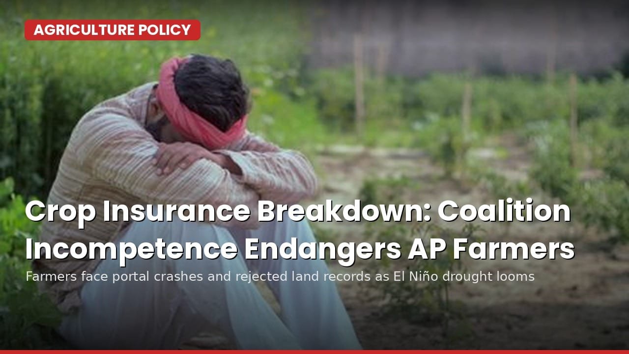 Crop Insurance Breakdown: Coalition Incompetence Endangers AP Farmers