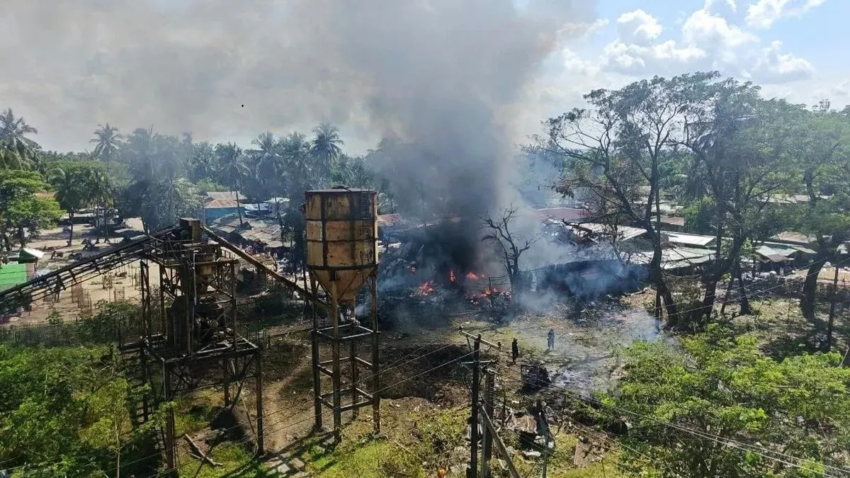 Airstrike near a market in Myanmar's Rakhine state kills 49 people
